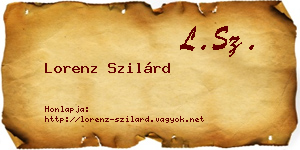 Lorenz Szilárd névjegykártya